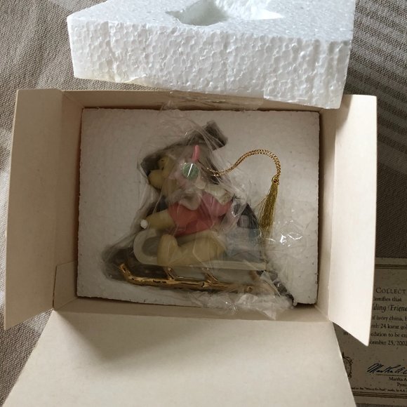 Lenox Ornament from Disney Showcase Collection Winnie the Pooh Sledding Friends - Picture 5 of 6